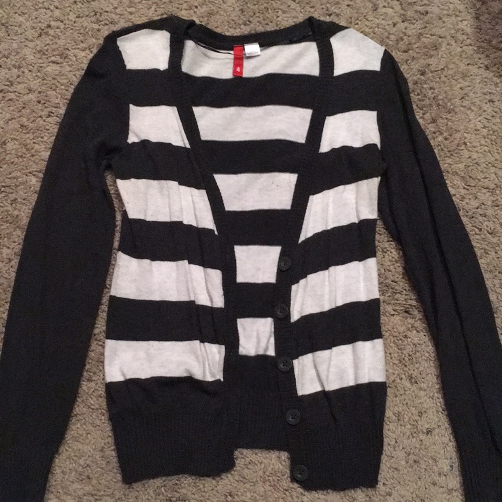 Grey and White cardigan from H&M